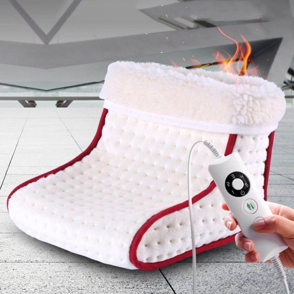 Electric Foot Warmer with Massage Function, Remote Control, Heat Regulation for Warm Feet at Home | Sansoti