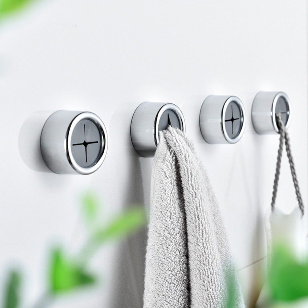 Handdoekhouder zelfklevend set 3 stuks RVS zilver keuken badkamer doekhouder wand zonder boren theedoek houder compact | Sansoti