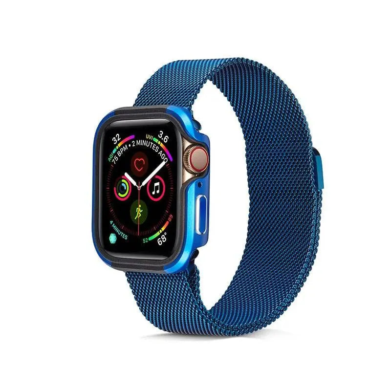 Aluminiowe etui ochronne do smartwatcha 40 mm 44 mm ze zintegrowaną ochroną ekranu, wytrzymała obudowa, akcesorium | Sansoti
