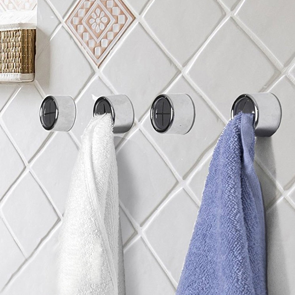 Handdoekhouder zelfklevend set 3 stuks RVS zilver keuken badkamer doekhouder wand zonder boren theedoek houder compact | Sansoti
