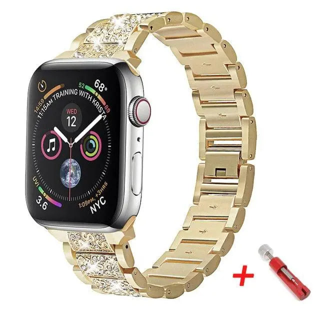 Stainless Steel Watch Band with Protective Case for 38mm 40mm 42mm 44mm Smartwatch Metal Wristband Stylish | Sansoti