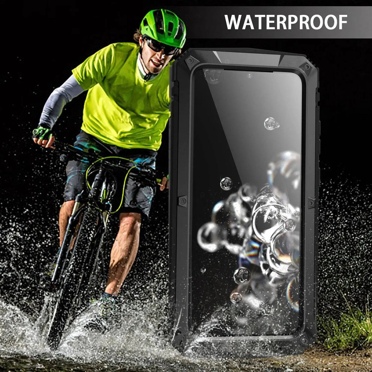 Étui de téléphone métallique en aluminium avec protection en verre trempé pour smartphone Galaxy S20 Plus et S20 Ultra | Sansoti
