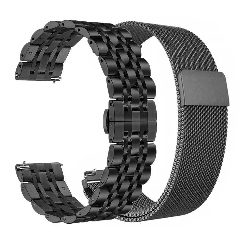Roestvrijstalen Horlogeband 20mm 22mm Smartwatch Verstelbaar Stijlvol Polsband Metaal Universeel Accessoire | Sansoti