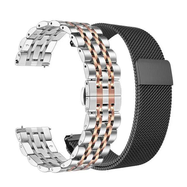 Roestvrijstalen Horlogeband 20mm 22mm Smartwatch Verstelbaar Stijlvol Polsband Metaal Universeel Accessoire | Sansoti