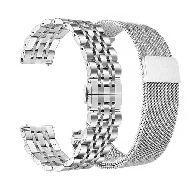 Roestvrijstalen Horlogeband 20mm 22mm Smartwatch Verstelbaar Stijlvol Polsband Metaal Universeel Accessoire | Sansoti