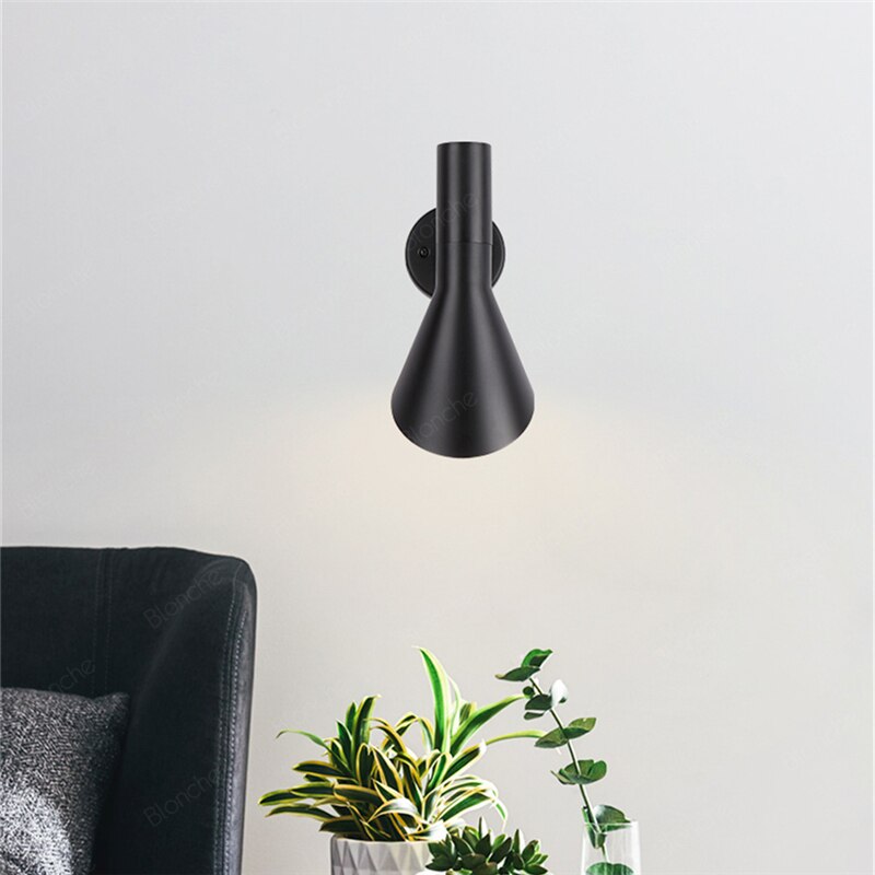 Verstellbare Wandleuchte Aluminium Schwarz Weiß Schlafzimmer Leseecke Flur Modernes skandinavisches Stil-Design | Sansoti