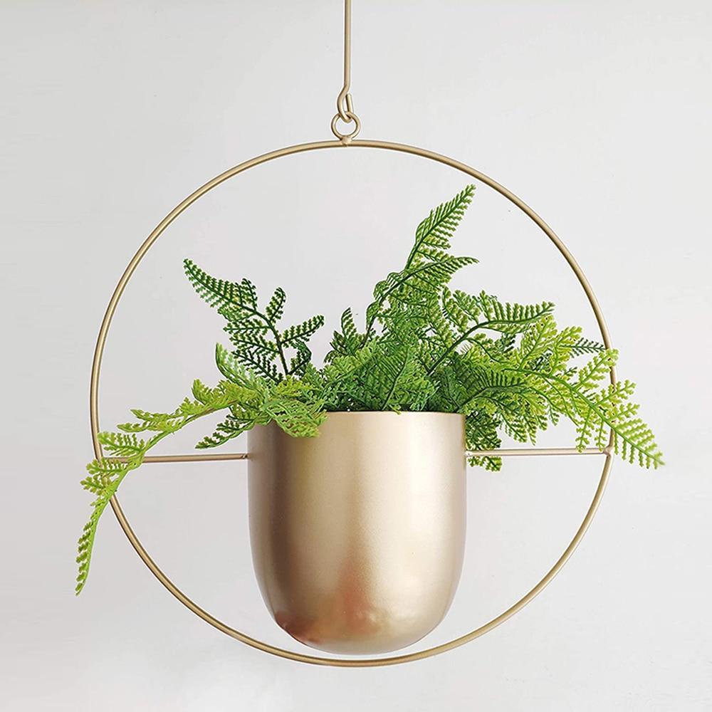 Wandplantenhouder met Minimalistisch IJzeren Frame voor Hangplanten | Sansoti