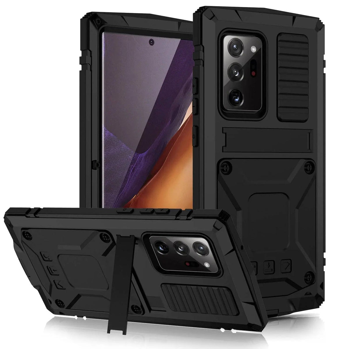 Metal Phone Case with Stand Aluminum Shockproof Protective Cover Smartphone Accessory Rugged | Sansoti