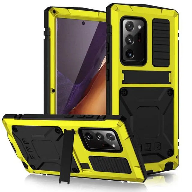 Metal Phone Case with Stand Aluminum Shockproof Protective Cover Smartphone Accessory Rugged | Sansoti