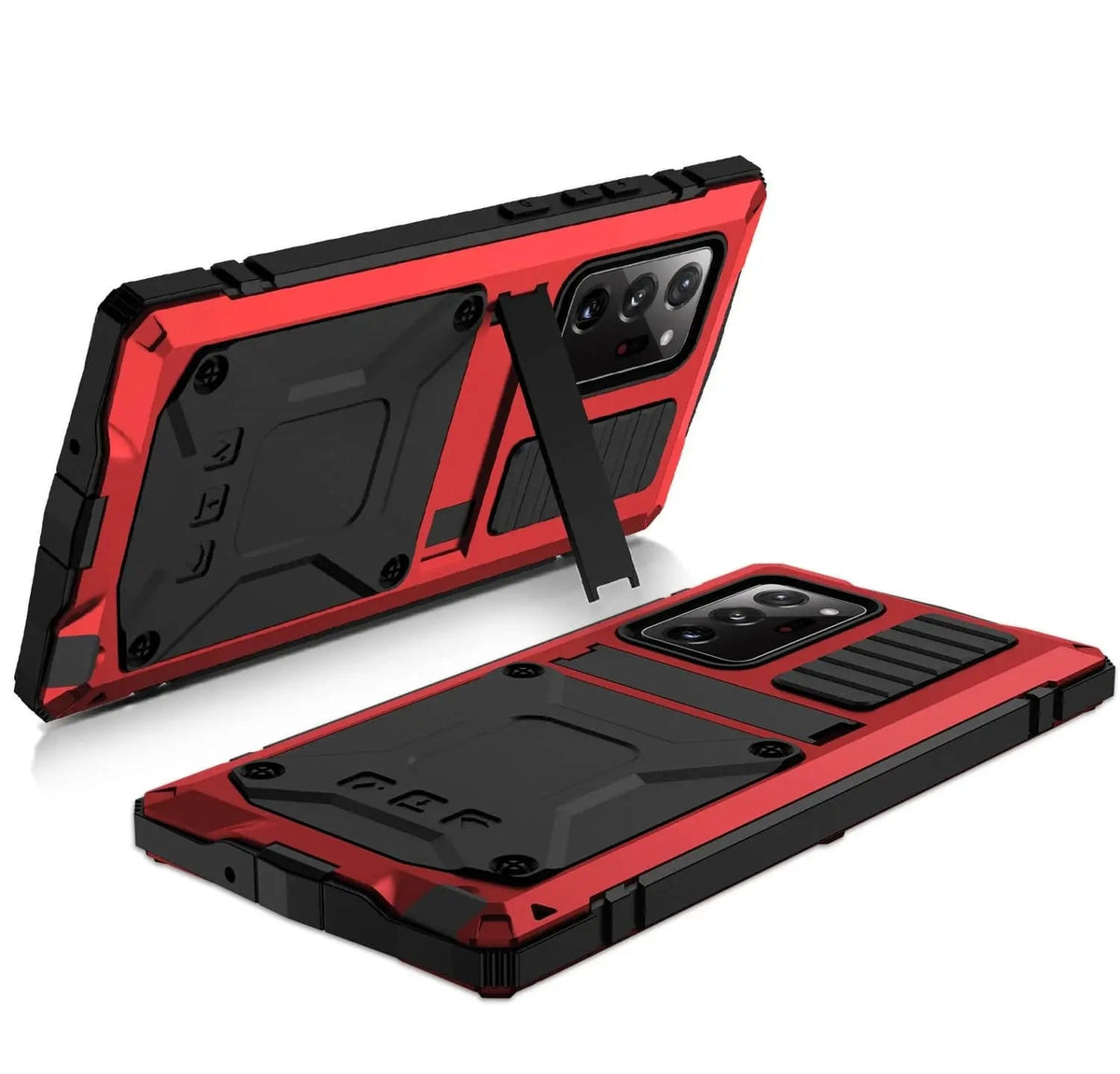 Aluminum Protective Case for Galaxy S21 Ultra Plus with Stand and Tempered Glass Armor Full Protection | Sansoti