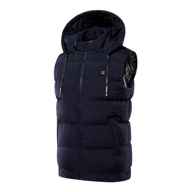 Heated Body Warmer Vest with Hood, Three Heat Settings, USB Rechargeable, Water-Repellent, Outdoor Winter | Sansoti
