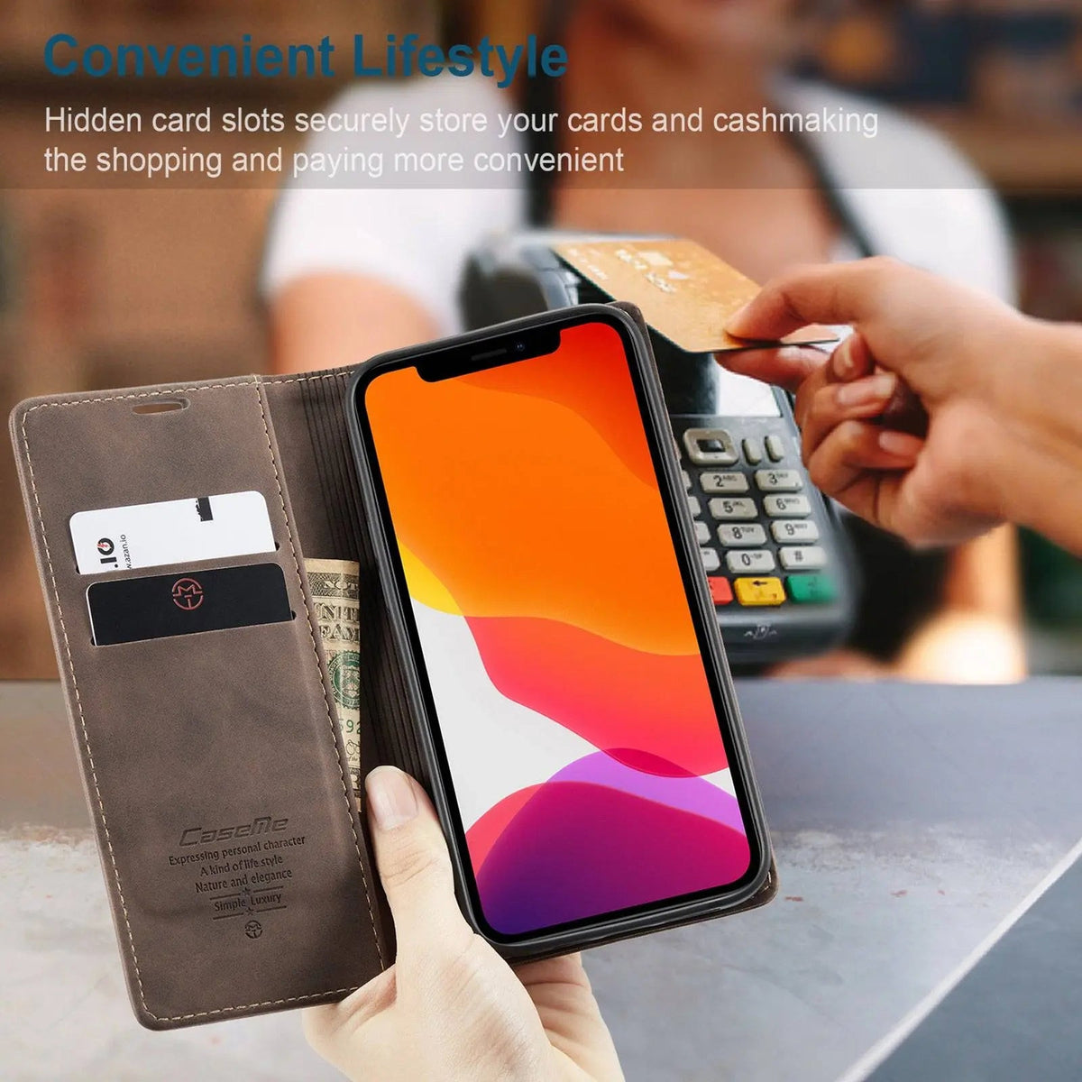 Leather Wallet Case for iPhone 12 Series – Card Holder Phone Case with All-Around Protection and Stylish Design | Sansoti