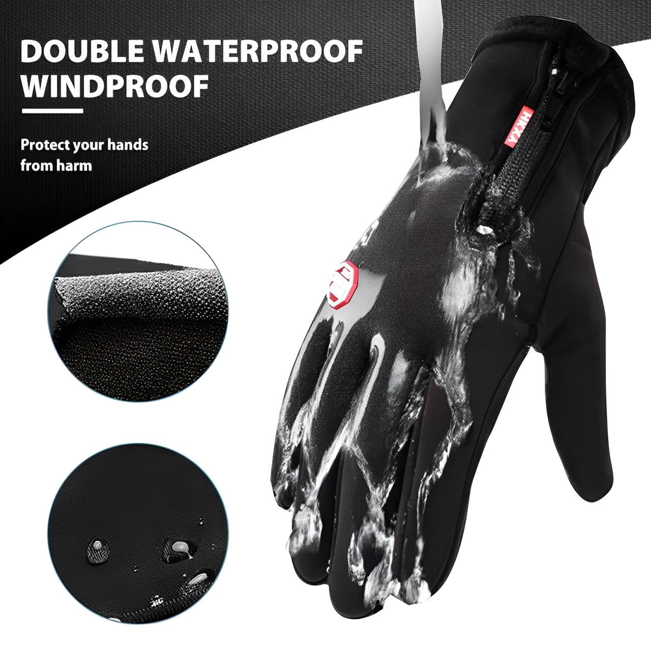 Verwarmde Handschoenen met 3 Warmtestanden Touchscreen Functie Waterdicht Winter Fietshandschoenen Unisex | Sansoti