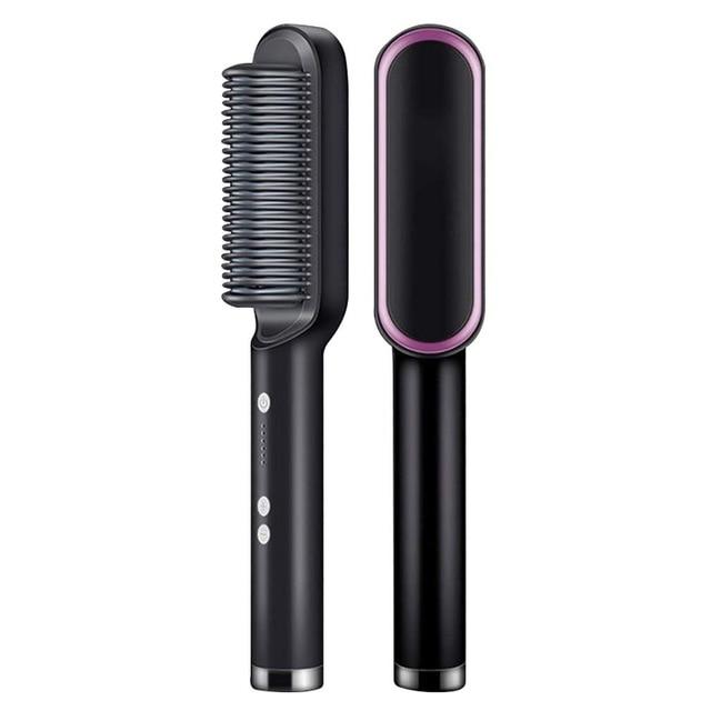 Beheizter Stylingkamm aus Keramik mit Ionenbeschichtung 5 Temperaturstufen professionelles Haarstyling-Tool | Sansoti