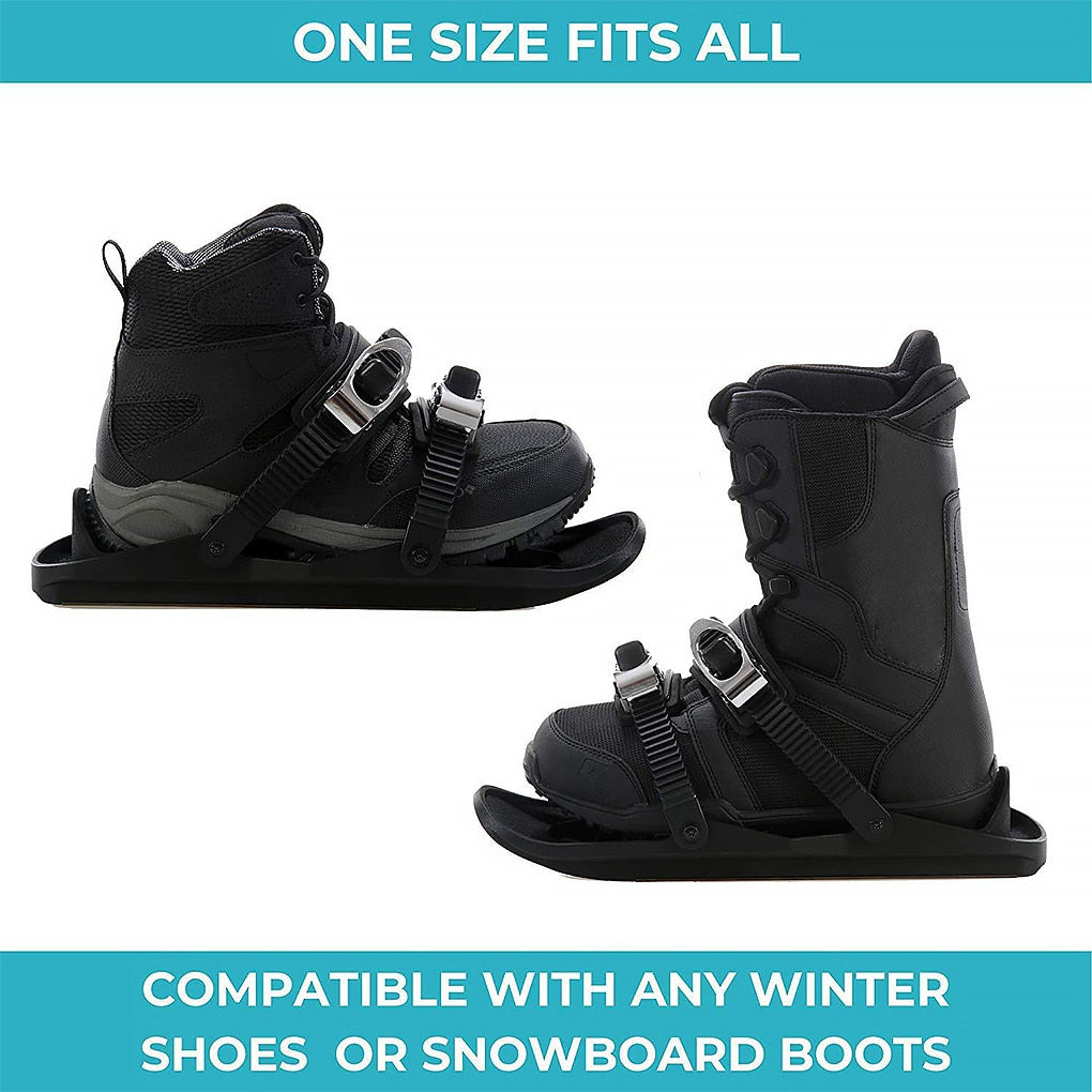 Adjustable Mini Ski Attachments Snow Skate Add-Ons Universal Sizes 37-45 Winter Outdoor Sports | Sansoti