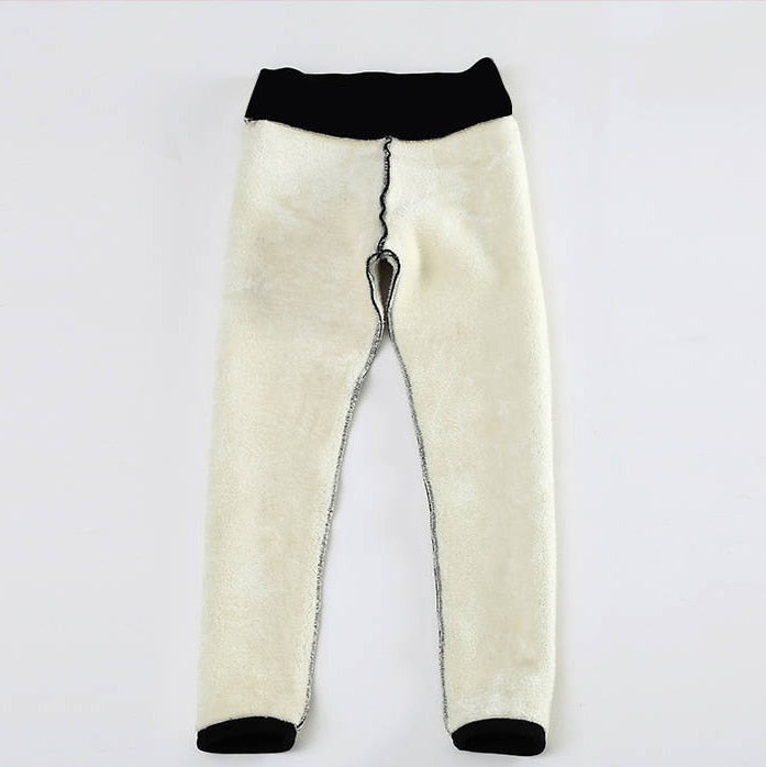 Legging thermique doublé polaire pour femme taille haute hiver chaude confortable décontractée sportive extensible | Sansoti