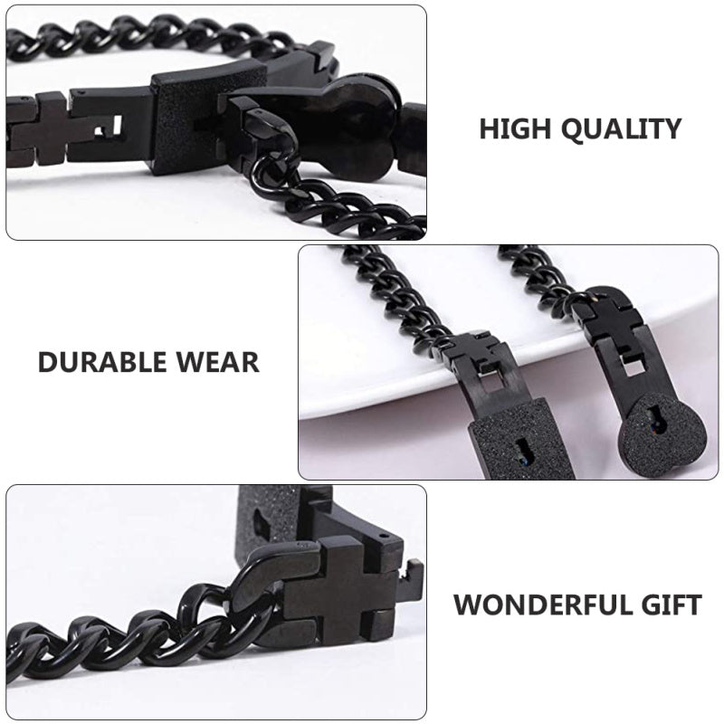 Luxe Partnersieraden Set met Hart Slot en Sleutel – Matching Armbanden voor Koppels | Sansoti