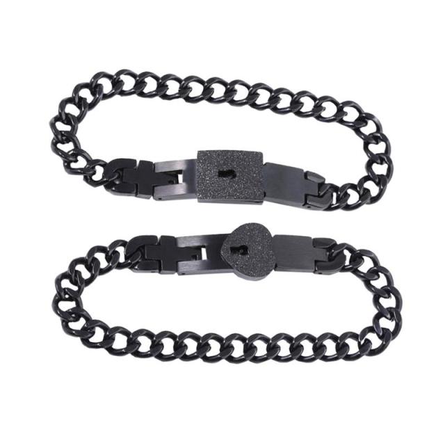 Luxe Partnersieraden Set met Hart Slot en Sleutel – Matching Armbanden voor Koppels | Sansoti