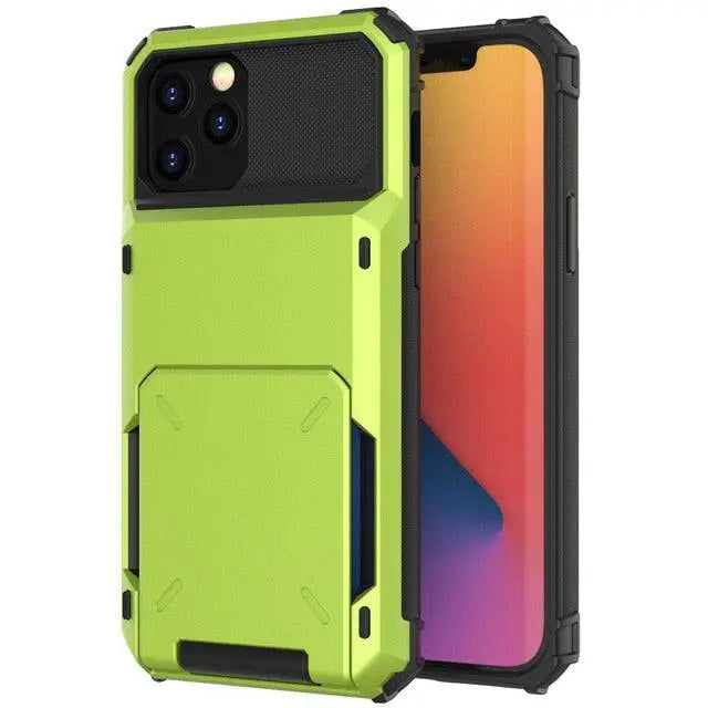 Armor Case with Card Holder for iPhone – Military-Grade Protection Wallet Phone Case for Everyday Use | Sansoti