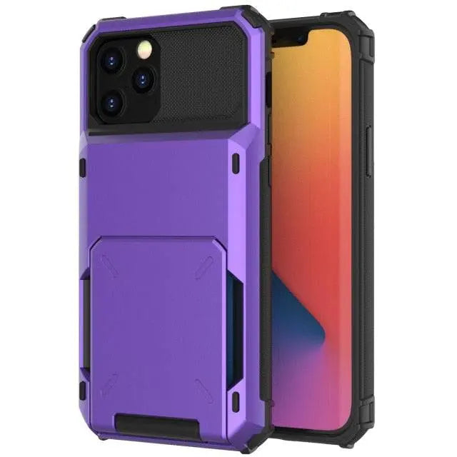 Armor Case with Card Holder for iPhone – Military-Grade Protection Wallet Phone Case for Everyday Use | Sansoti