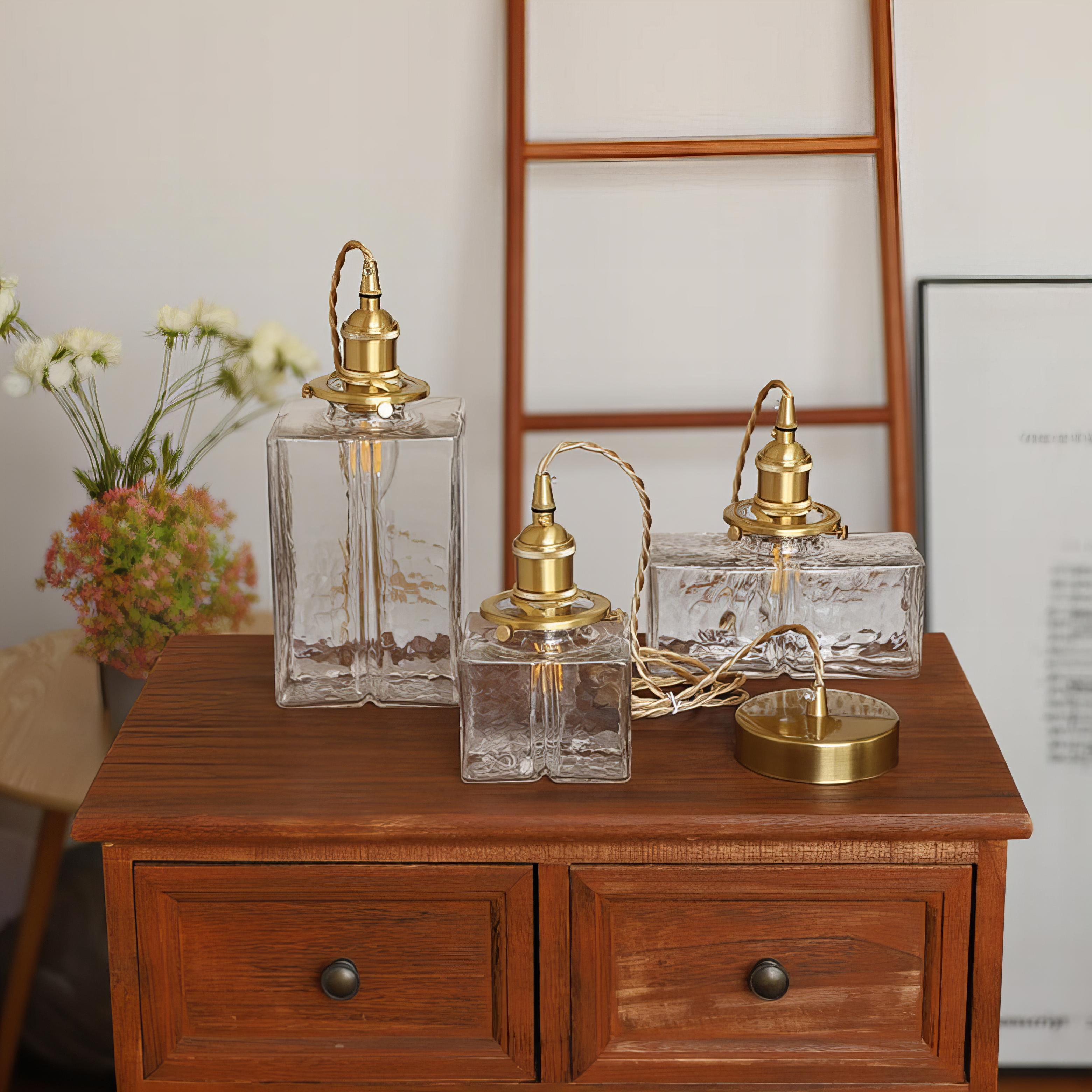 Hängelampe Glas E27 Messing Transparent Esstisch Wohnzimmer Vintage Klassische Beleuchtung Kochinsel Stimmungsleuchte | Restfield