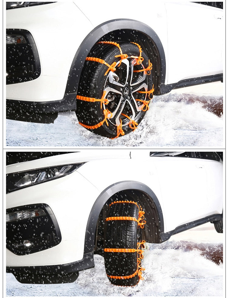 Non-Slip Tire Chains for Cars Snow Ice Mud 145-295mm Winter Safety Traction Strips Emergency Chains | Sansoti