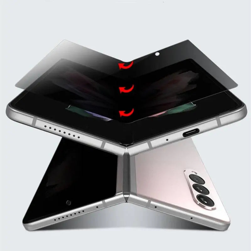 Privacy-Bildschirmschutz aus gehärtetem Glas für faltbares Smartphone Z Fold 3 Blickschutz Schutzfolie | Sansoti