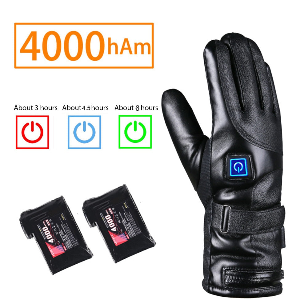 Heated Gloves Electric Rechargeable Touchscreen Windproof Unisex Winter Gloves Outdoor Clothing | Sansoti