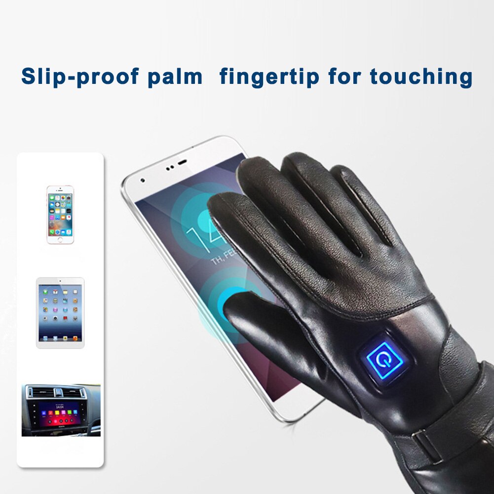 Heated Gloves Electric Rechargeable Touchscreen Windproof Unisex Winter Gloves Outdoor Clothing | Sansoti