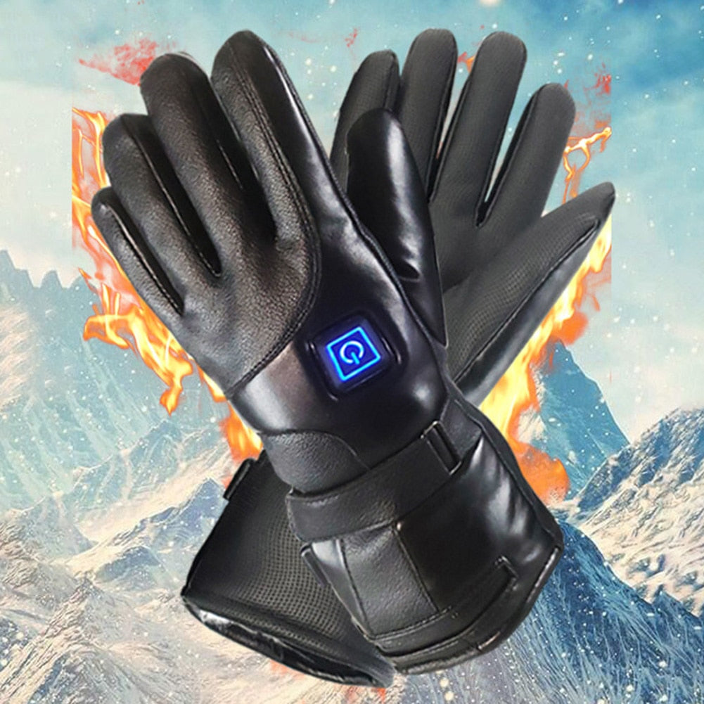 Heated Gloves Electric Rechargeable Touchscreen Windproof Unisex Winter Gloves Outdoor Clothing | Sansoti