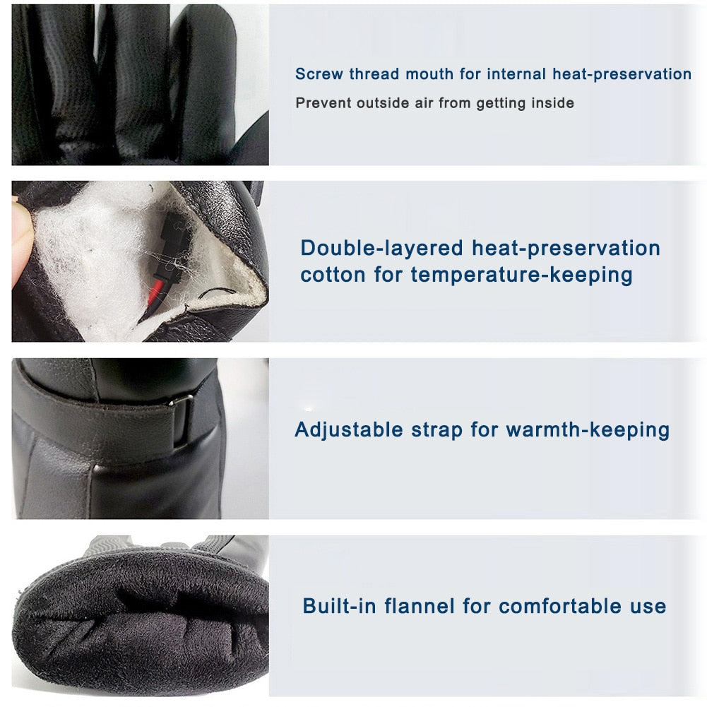 Heated Gloves Electric Rechargeable Touchscreen Windproof Unisex Winter Gloves Outdoor Clothing | Sansoti