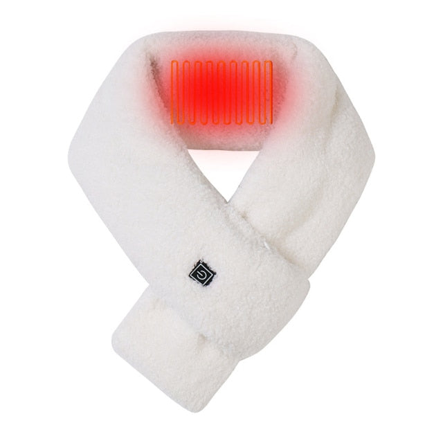 USB Heated Scarf with 3 Temperature Settings, Soft Fleece Winter Scarf, Unisex for Walking and Outdoor Winter Activities | Sansoti