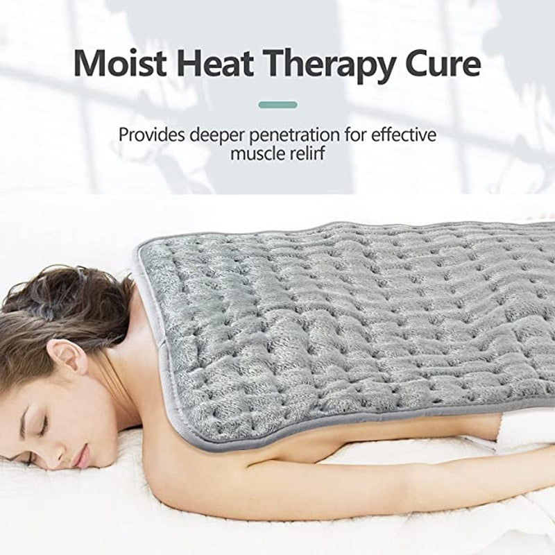 Electric Heating Pad 76x40cm Heat Therapy 10 Temperature Settings Digitally Adjustable Machine Washable | Sansoti