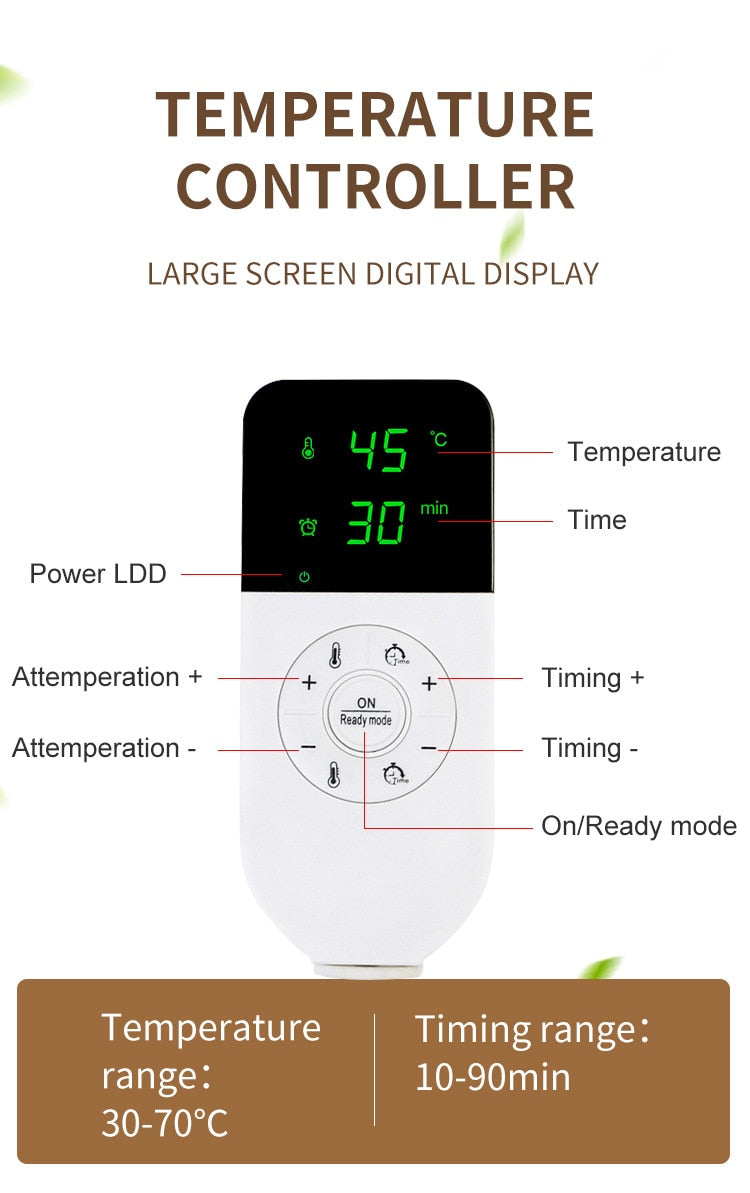 Electric Heating Pad 76x40cm Heat Therapy 10 Temperature Settings Digitally Adjustable Machine Washable | Sansoti