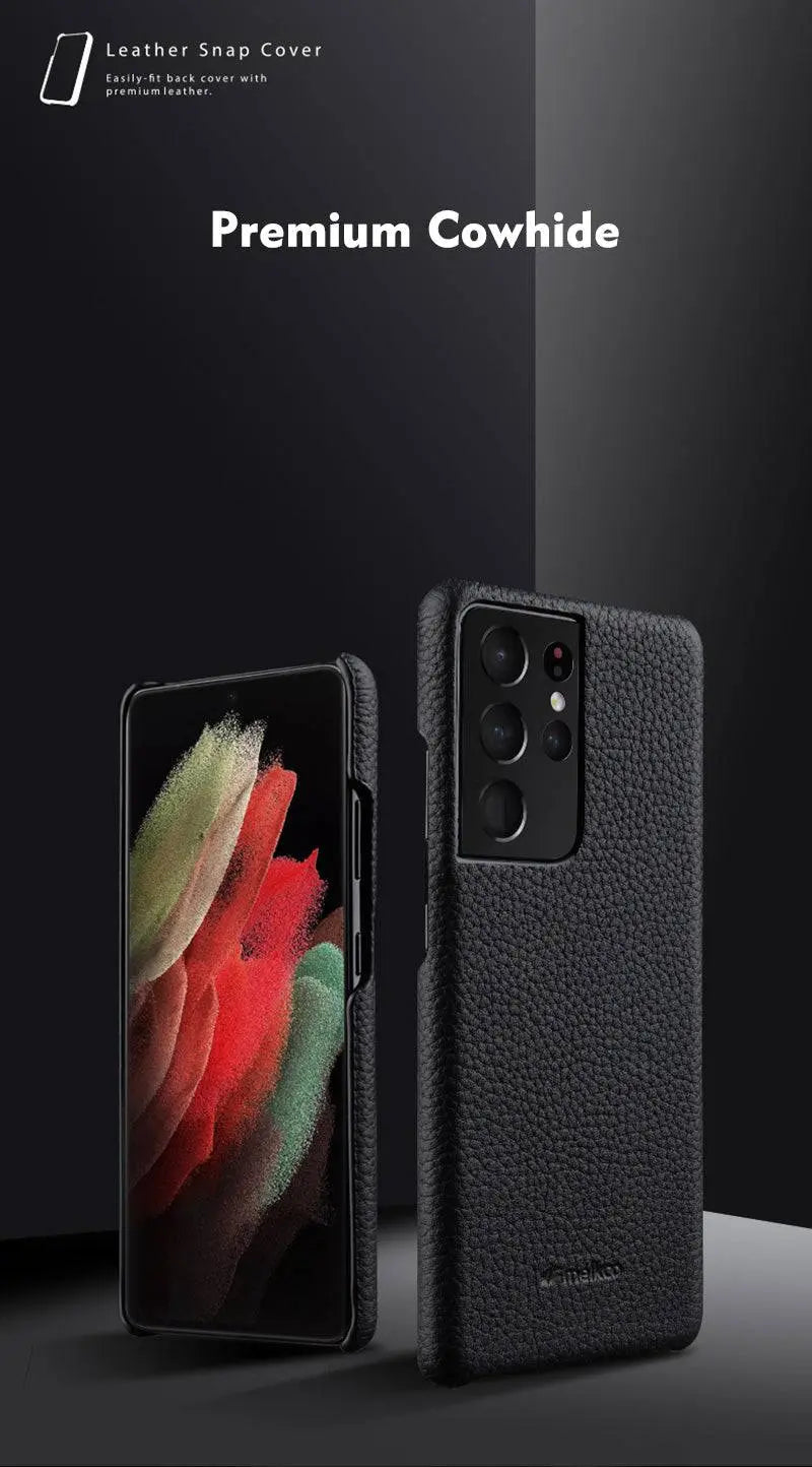 Leather Phone Case with Card Slots for Samsung Galaxy S22 S21 S20 Ultra Plus Stylish Protection | Sansoti