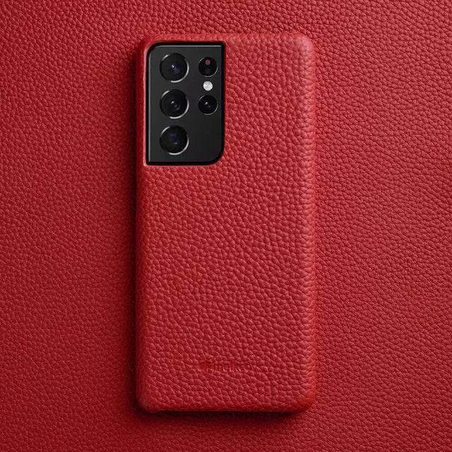 Leather Phone Case with Card Slots for Samsung Galaxy S22 S21 S20 Ultra Plus Stylish Protection | Sansoti