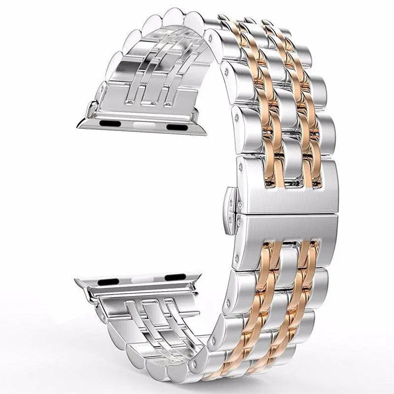 Schakelarmband Smartwatch 38-49mm Siliconen Polsband Sporthorloge Zwart Zilver Goud Verstelbaar Universeel | Sansoti