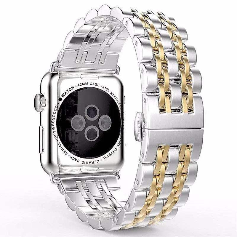 Schakelarmband Smartwatch 38-49mm Siliconen Polsband Sporthorloge Zwart Zilver Goud Verstelbaar Universeel | Sansoti