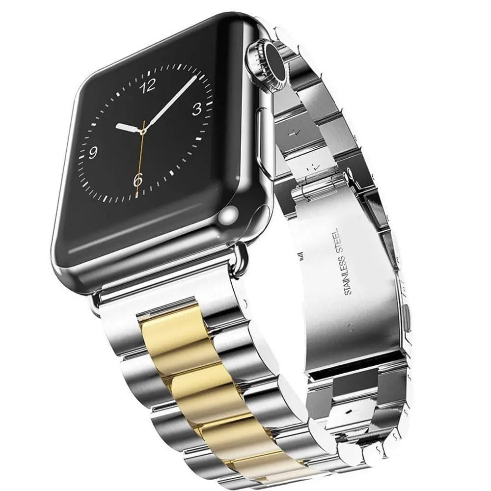 Stainless Steel Link Band Smartwatch 42mm 46mm 49mm Wristband Adjustable Metal Watch Accessory Universal | Sansoti