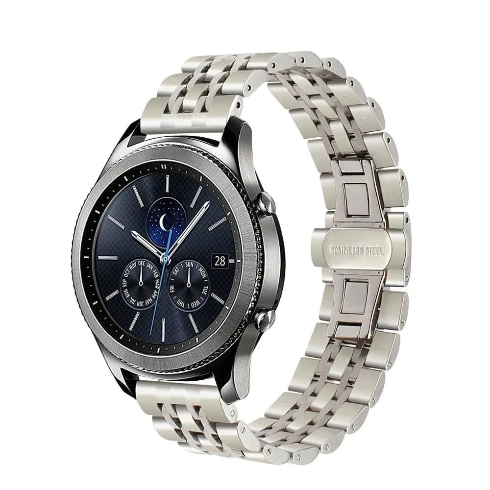 Stainless Steel Watch Band 22mm Smartwatch Wristband Metal Link Band Adjustable Universal Robust | Sansoti