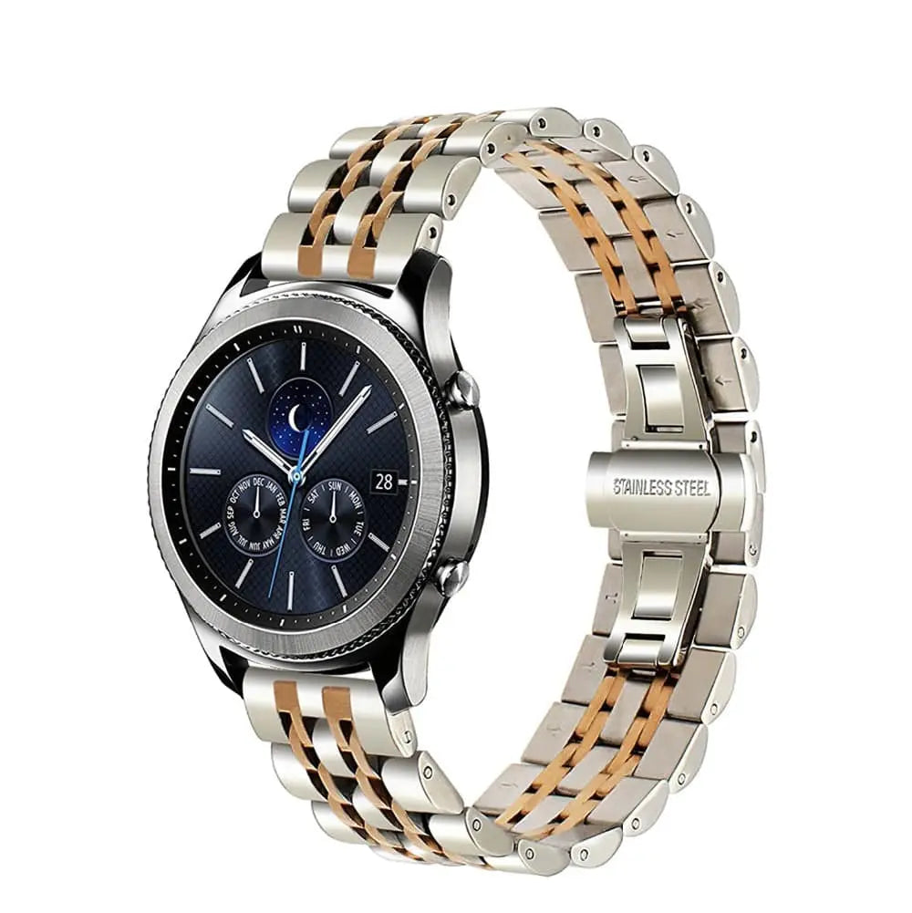 Stainless Steel Watch Band 22mm Smartwatch Wristband Metal Link Band Adjustable Universal Robust | Sansoti