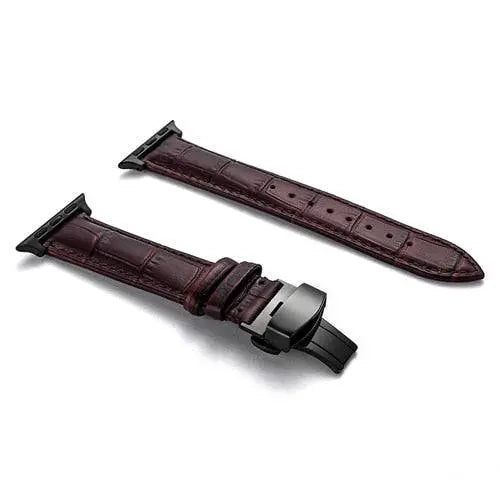 Leather Smartwatch Band Cowhide 42-49mm Adjustable Wristband Sporty Casual Style Watch Accessory | Sansoti