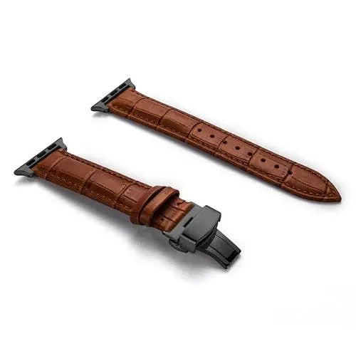 Leather Smartwatch Band Cowhide 42-49mm Adjustable Wristband Sporty Casual Style Watch Accessory | Sansoti