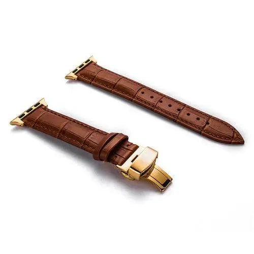 Leather Smartwatch Band Cowhide 42-49mm Adjustable Wristband Sporty Casual Style Watch Accessory | Sansoti