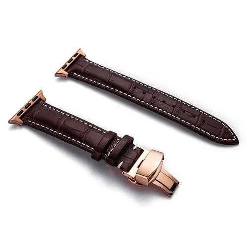 Leather Smartwatch Band Cowhide 42-49mm Adjustable Wristband Sporty Casual Style Watch Accessory | Sansoti