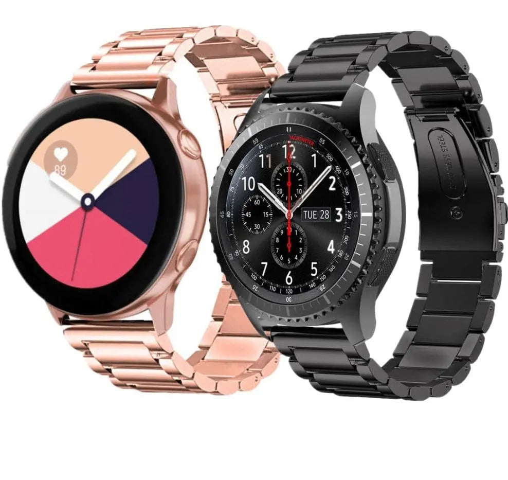 Stainless Steel Smartwatch Band 18mm 20mm 22mm 23mm Adjustable Metal Watch Strap Premium Universal | Sansoti