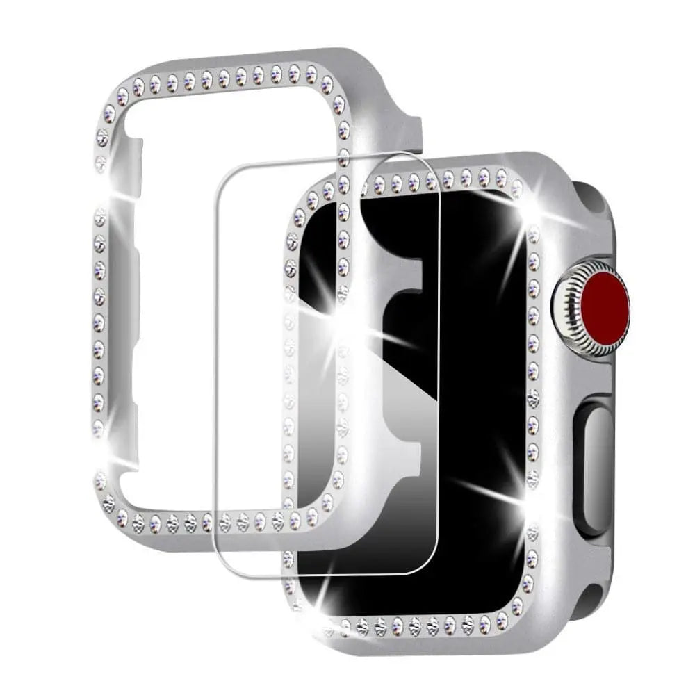 Smartwatch Beschermset met Sieradenband 38-44mm Hoesje Armband Combinatie Goudkleurig Stijlvol Design | Sansoti