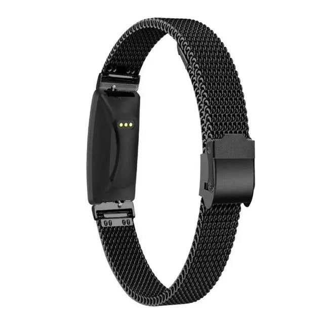 Metalen Mesh Horlogeband Roestvrij Staal Verstelbaar Magnetisch Polsbandje voor Fitnesstracker Sporthorloge | Sansoti
