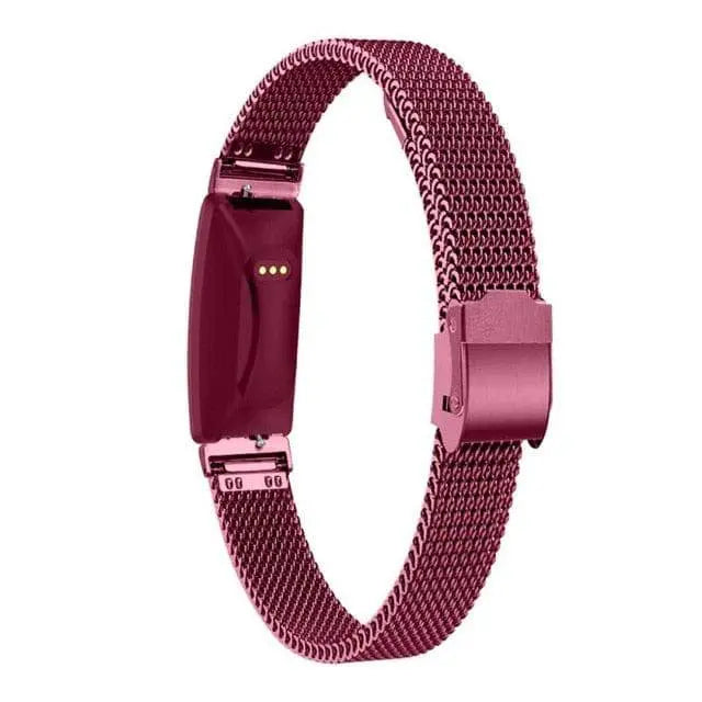 Metalen Mesh Horlogeband Roestvrij Staal Verstelbaar Magnetisch Polsbandje voor Fitnesstracker Sporthorloge | Sansoti