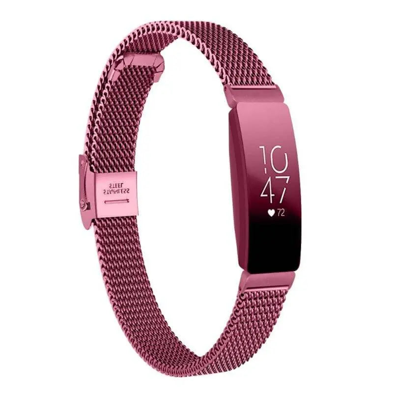 Metalen Mesh Horlogeband Roestvrij Staal Verstelbaar Magnetisch Polsbandje voor Fitnesstracker Sporthorloge | Sansoti